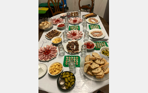 L'apéro préparé par Marianne pour les participants