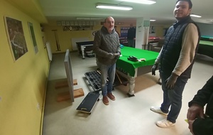 Rapatriement du billard Carambole Toulet du BC55 St LOUIS vers la nouvelle salle